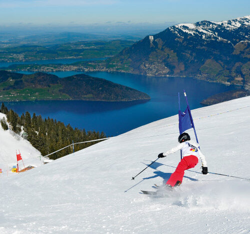 Switzerland. get natural.
Spring skiing at Klewenalp high above Beckenried in Central Switzerland. View of lake Lucerne and Mt. Rigi. 

Schweiz. ganz natuerlich.
Fruehlingsskifahren auf der Klewenalp hoch ueber Beckenried in der Zentralschweiz. Blick auf den Vierwaldstaettersee und die Rigi. 

Suisse. tout naturellement. 
Skier du printemps a Klewenalp au-dessus de Beckenried, Suisse centrale. Vue sur le lac des Quatre-Cantons et le Rigi. 

Copyright by: Switzerland Tourism  
By-Line: swiss-image.ch / Christian Perret